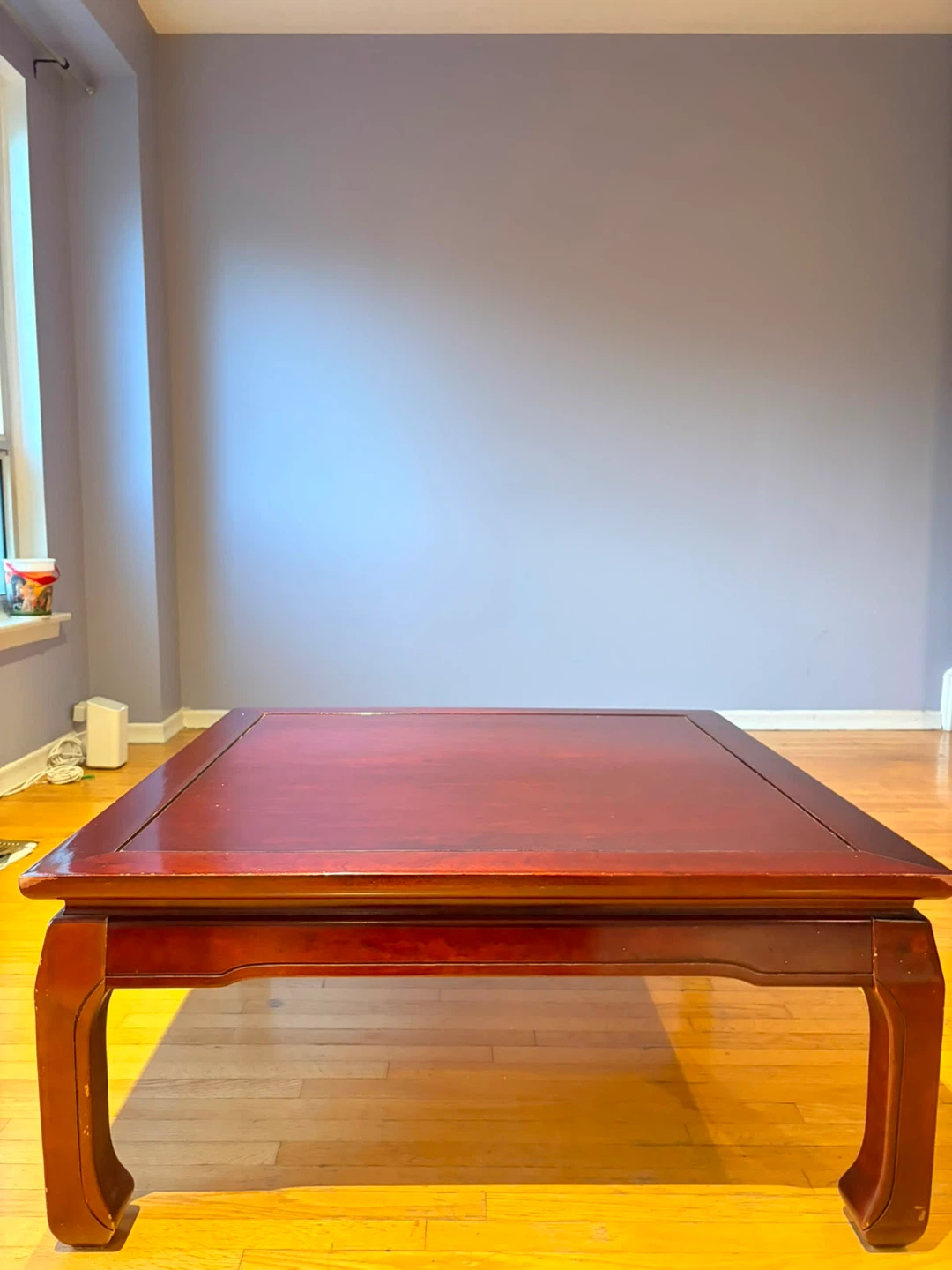 Dark Wood Square Coffee Table
