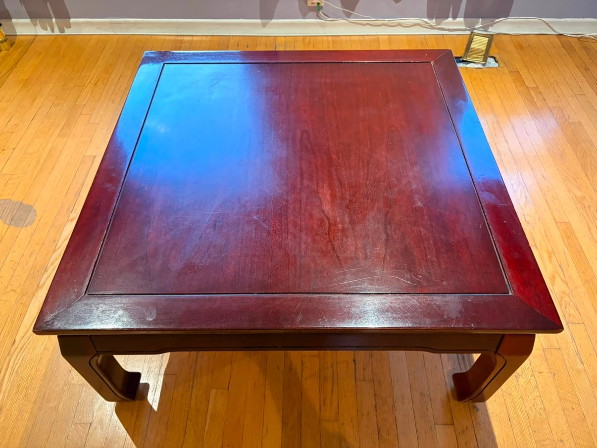 Dark Wood Square Coffee Table - photo 3