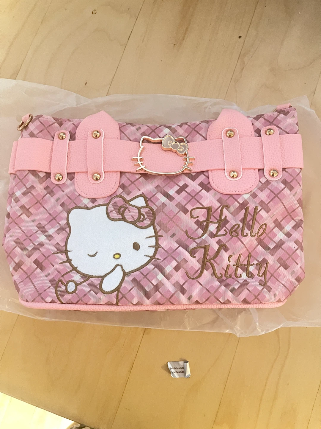Hello Kitty Pink Plaid Handbag