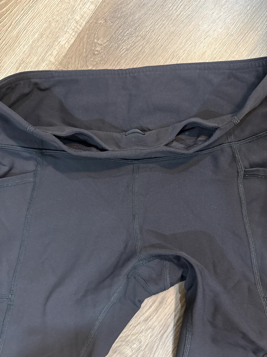 Black Lululemon Athletic Leggings with Pockets - photo 5