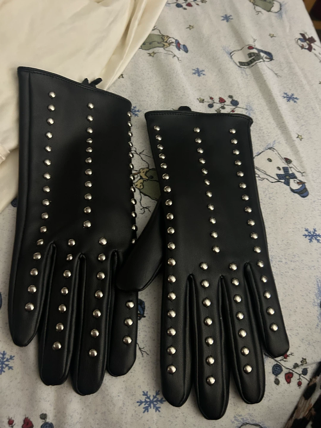Black Studded Gloves