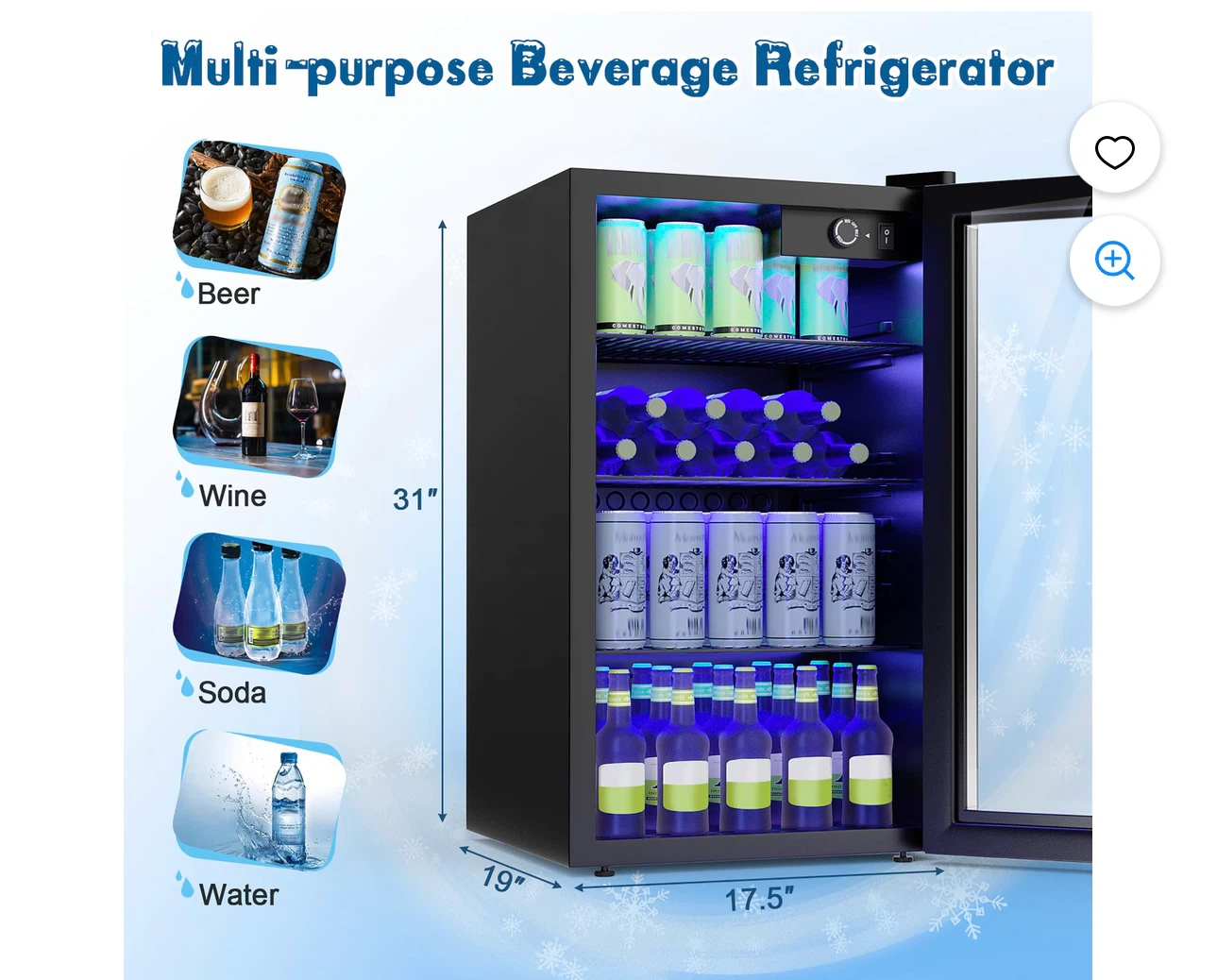 Black Beverage Refrigerator - photo 3