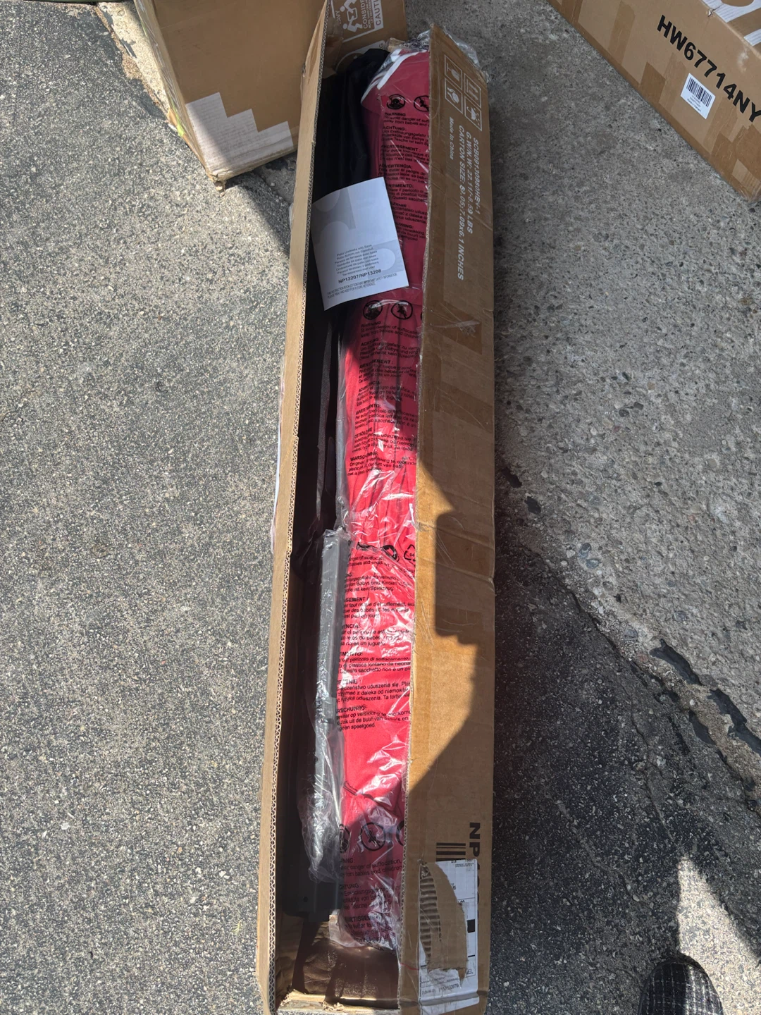 9ft Red Patio Umbrella with Solar Lights - photo 3