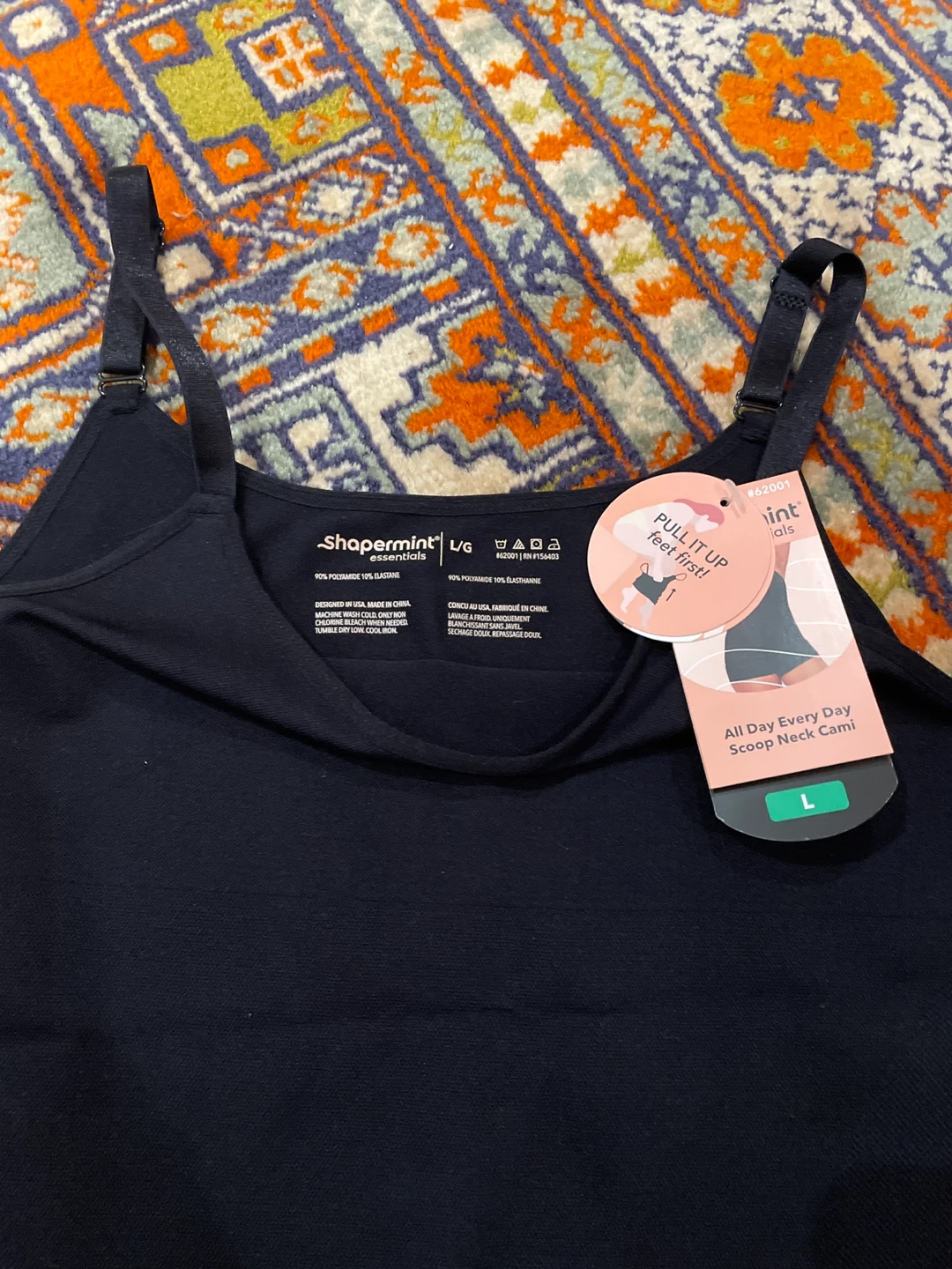 Shapermint All Day Every Day Scoop Neck Cami - Black L - photo 2