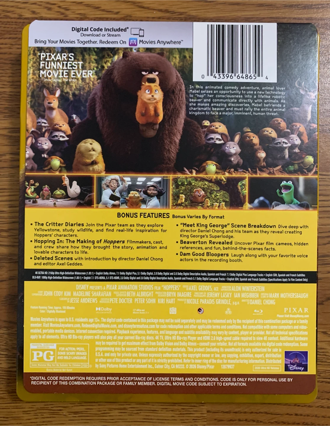Hoppers (LE Collectible Steelbook) 4K UHD Blu-ray Combo Pack - photo 2