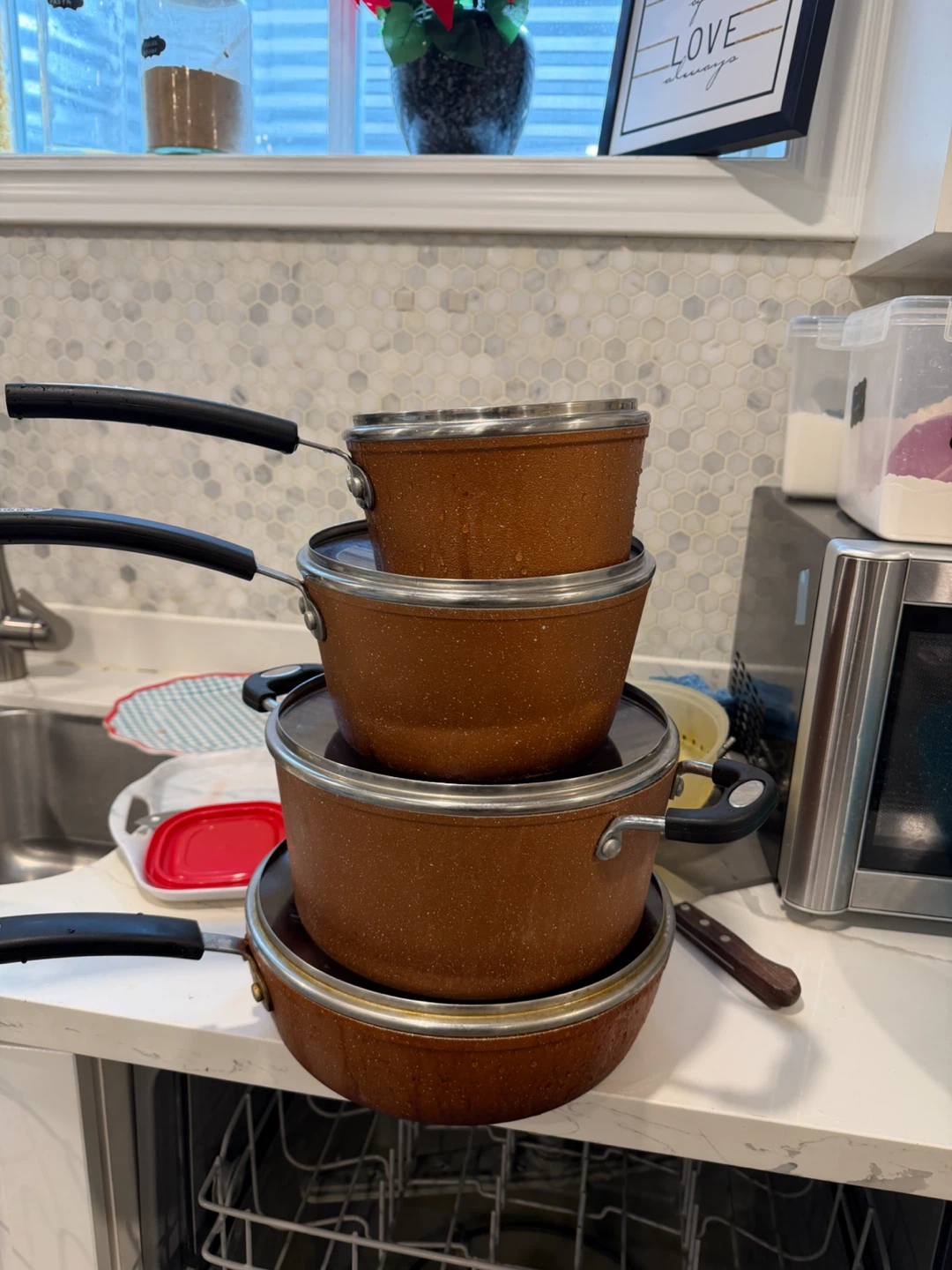 Copper Pots and Pans Set