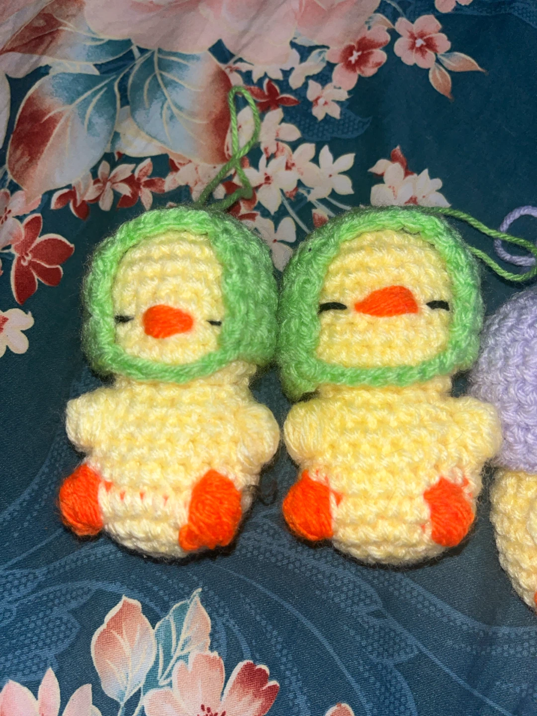 Crocheted Duck keychain - photo 2