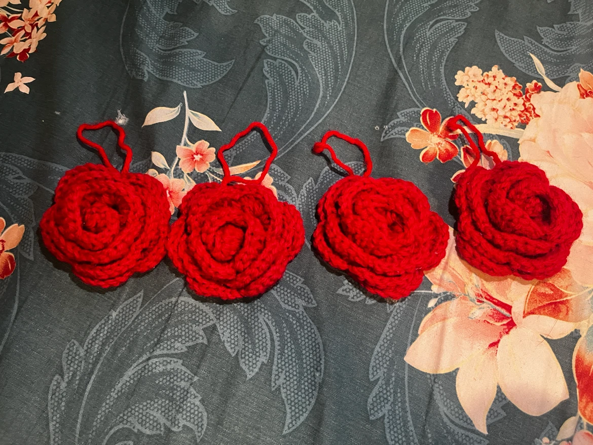 Handmade Crochet Rose hanging - photo 2