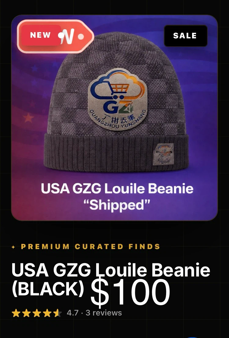 USA GZG Louile Beanie - Black