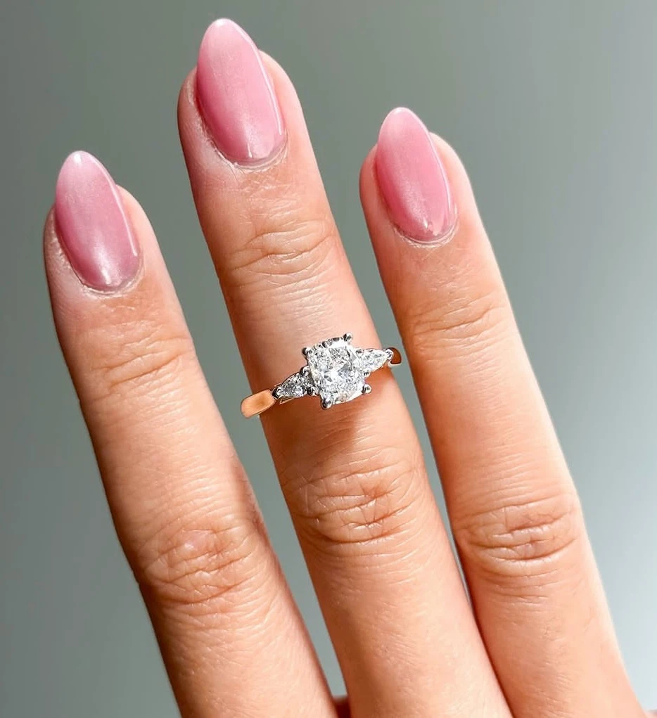2 CT Cushion Cut Diamond Engagement Ring
