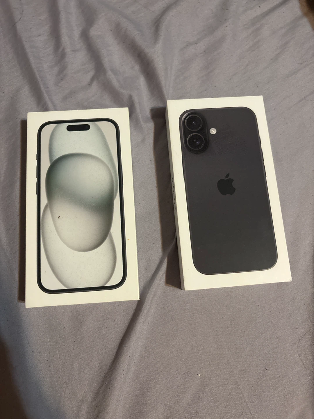 Empty Apple iPhone 15 and iPhone 16 Boxes