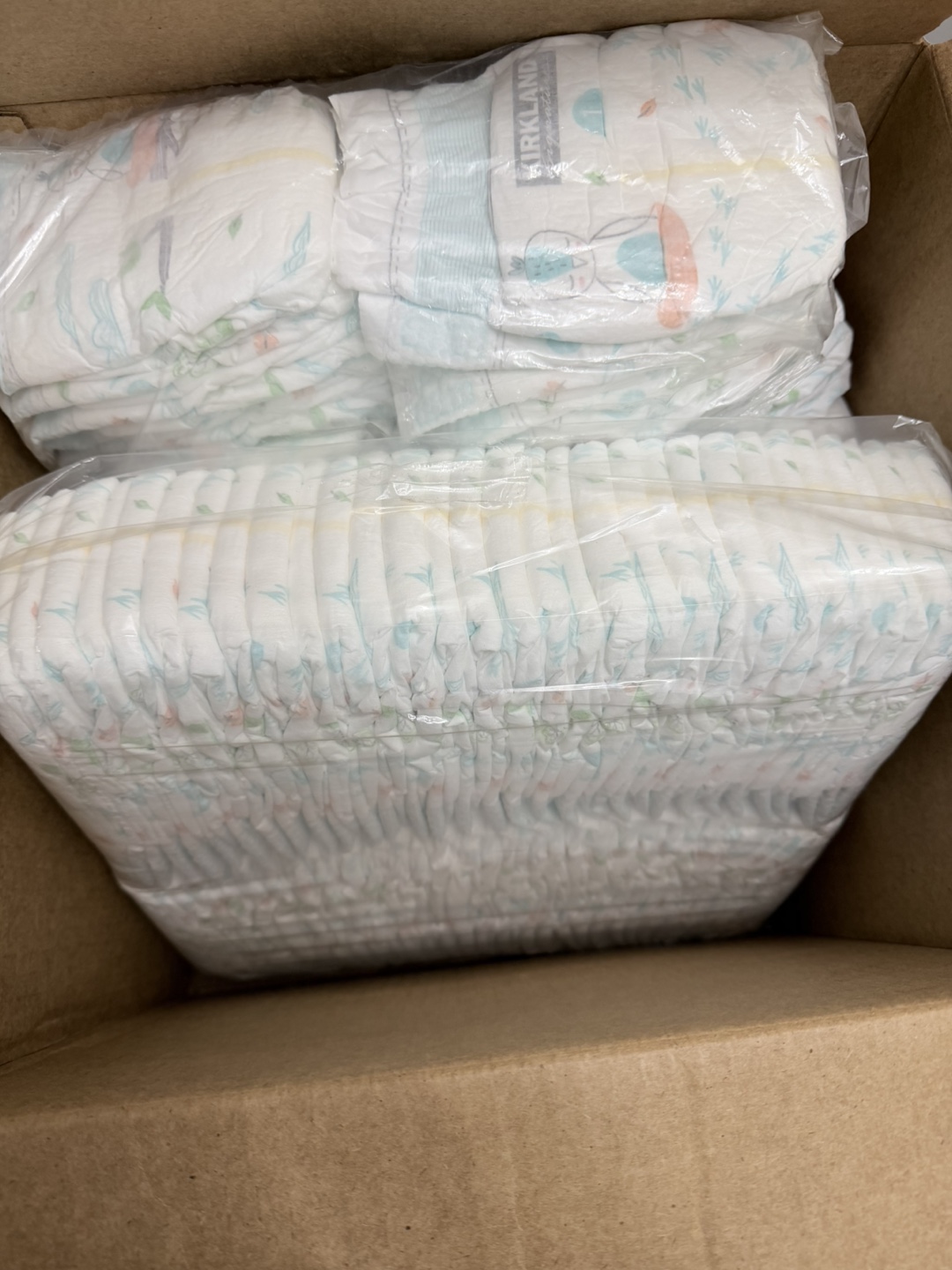 Kirkland size 1 Diapers 2/3 full