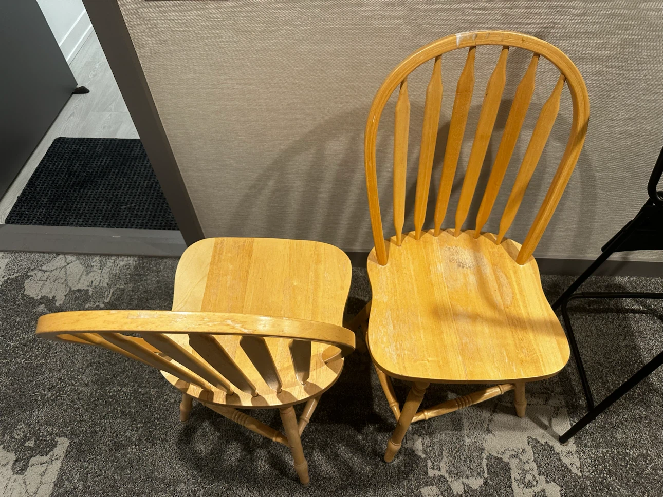 Wooden Dining Chairs (2) - Natural Finish