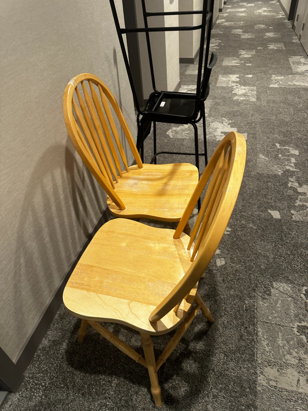 Wooden Dining Chairs (2) - Natural Finish - photo 2
