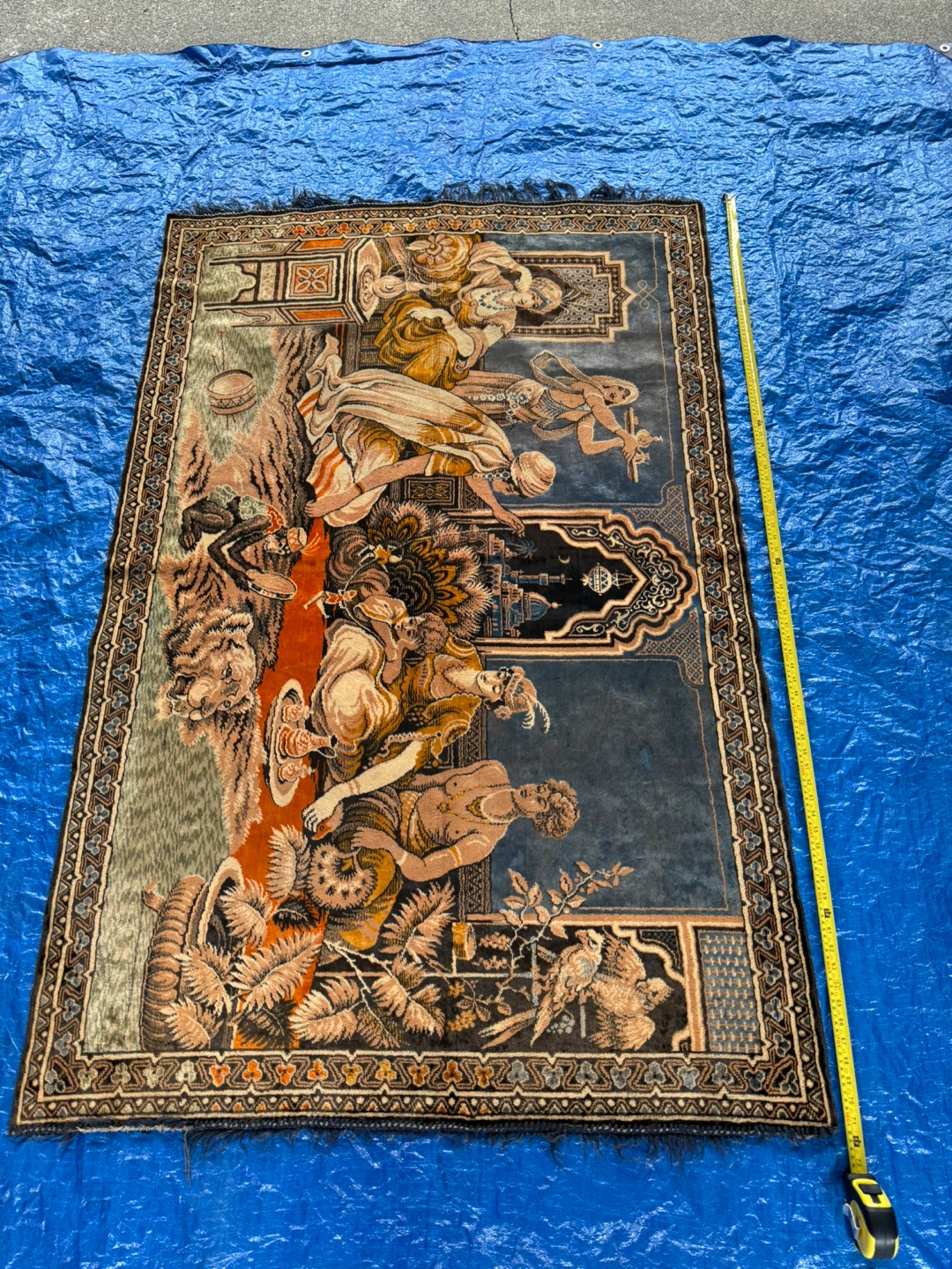 Vintage Arabian Nights Velvet Tapestry Art - photo 3
