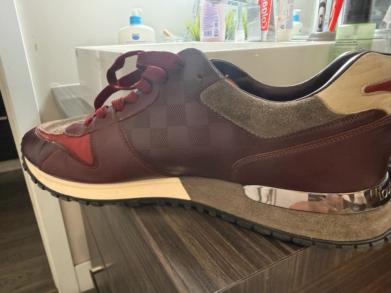 Louis Vuitton Sneakers Burgundy size 12 - photo 2