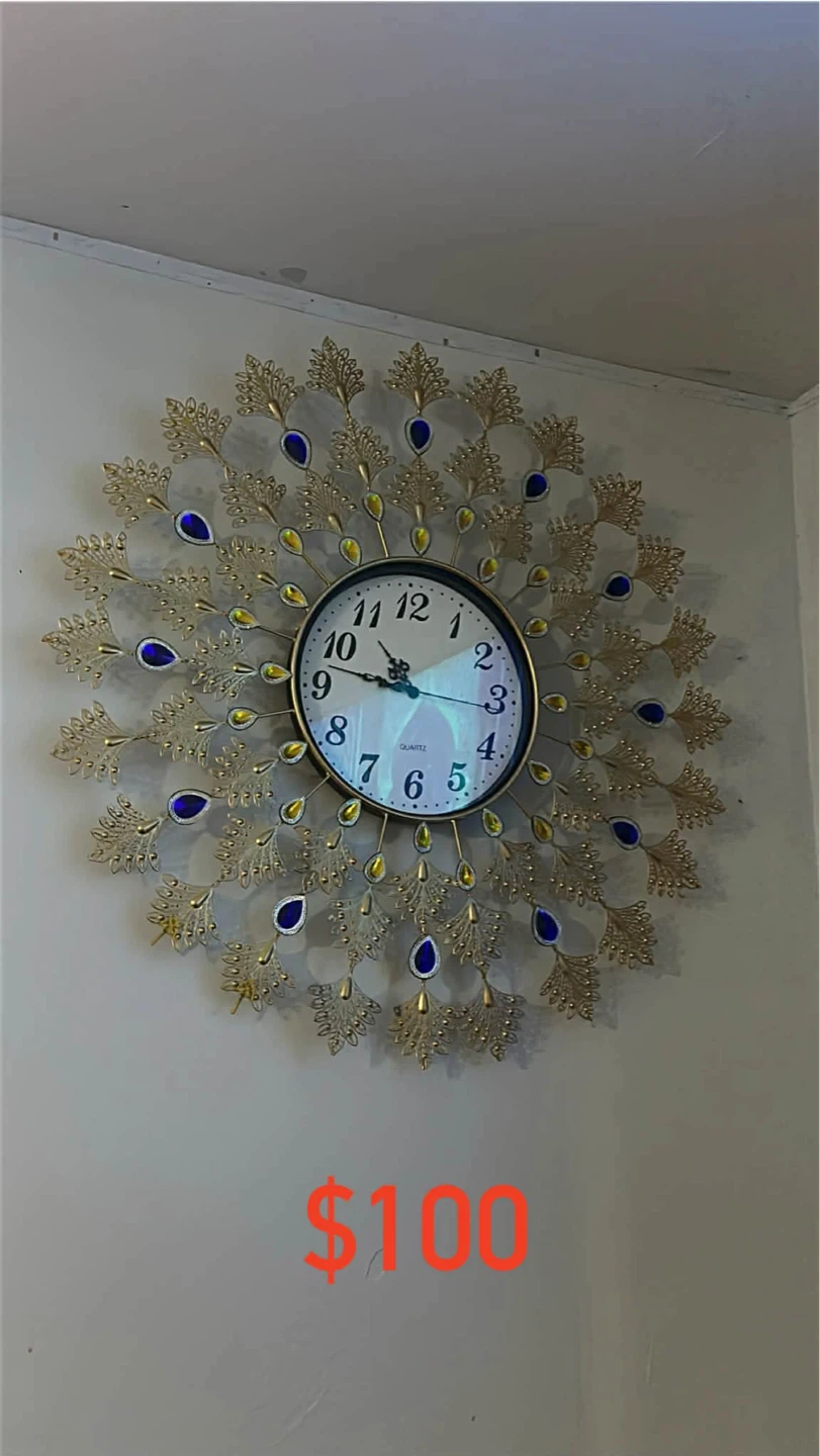 Decorative Peacock Wall Clock