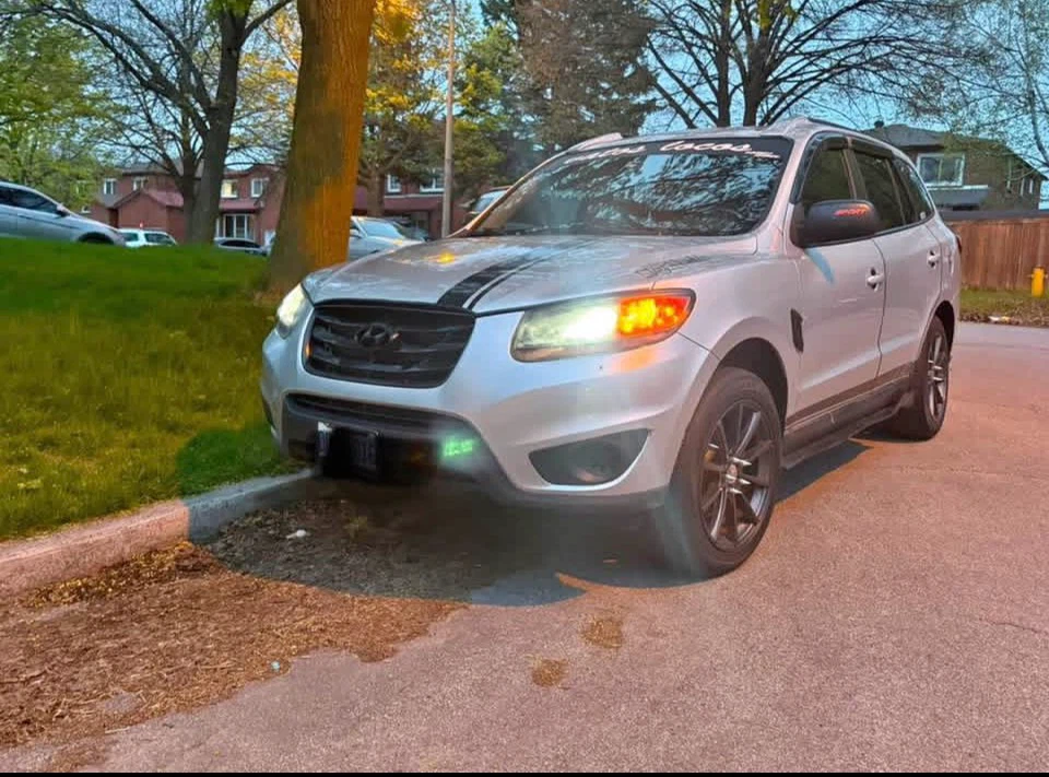 Silver Hyundai Santa Fe SUV