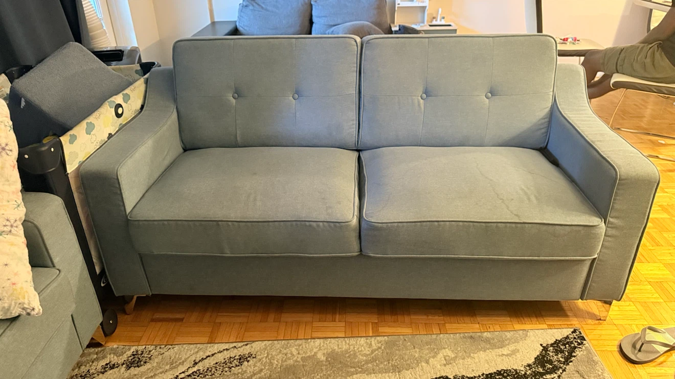 Light Blue Loveseat, 3seater & 2seater