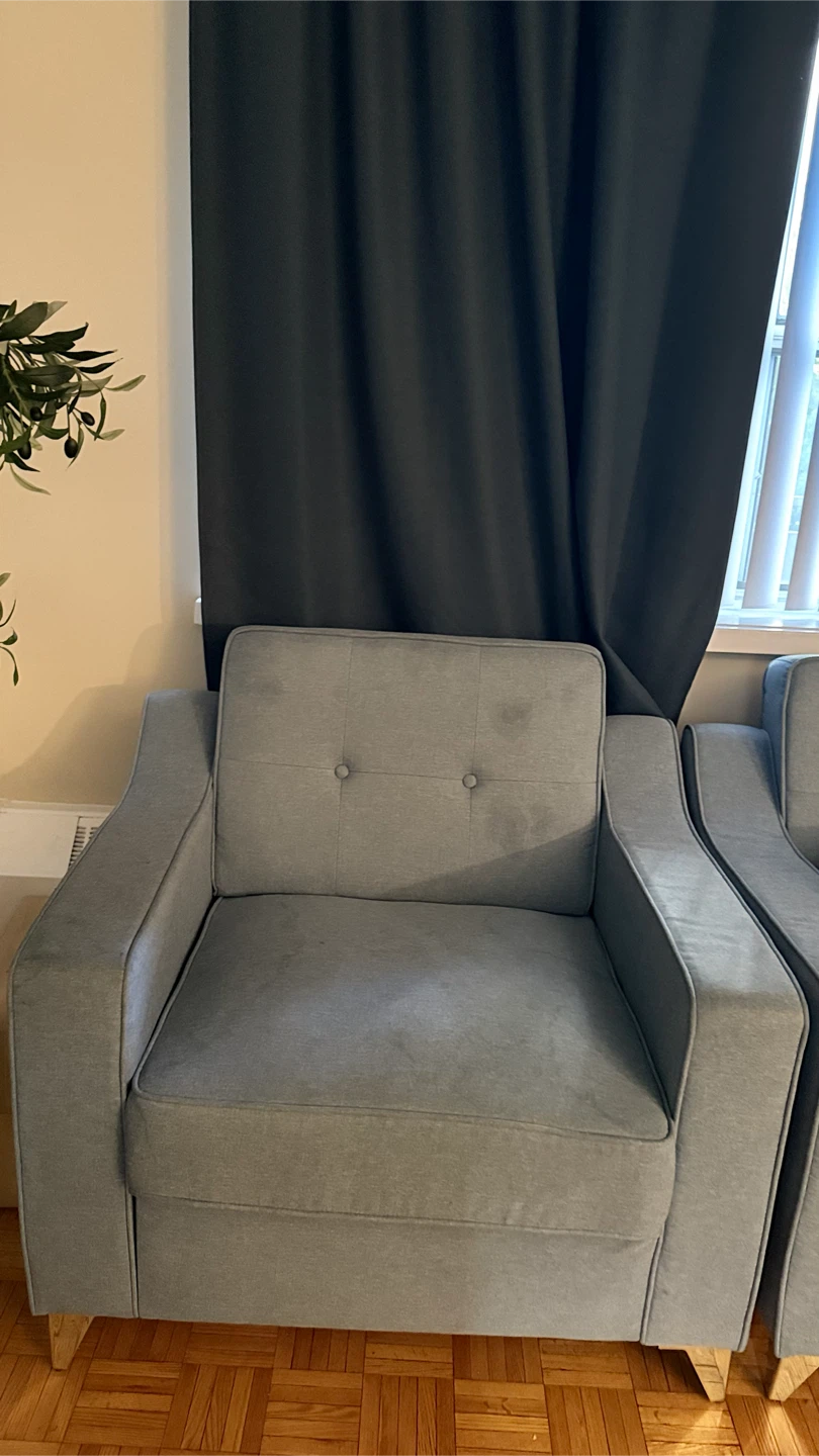 Light Blue Loveseat, 3seater & 2seater - photo 3