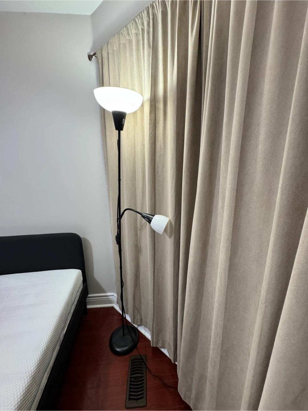 Black Floor Lamp with Reading Light - photo 2