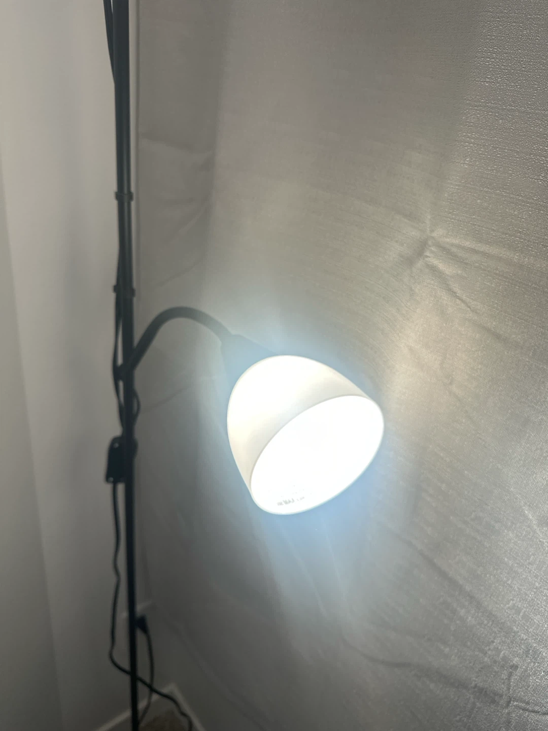 Black Floor Lamp with Adjustable Reading Light - photo 2