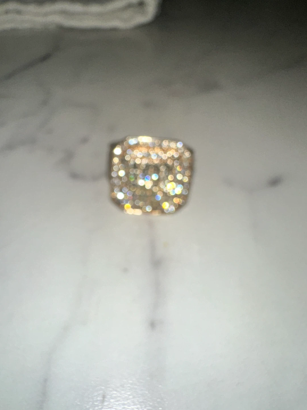 Solid Gold ring with diamonds-13g - photo 2