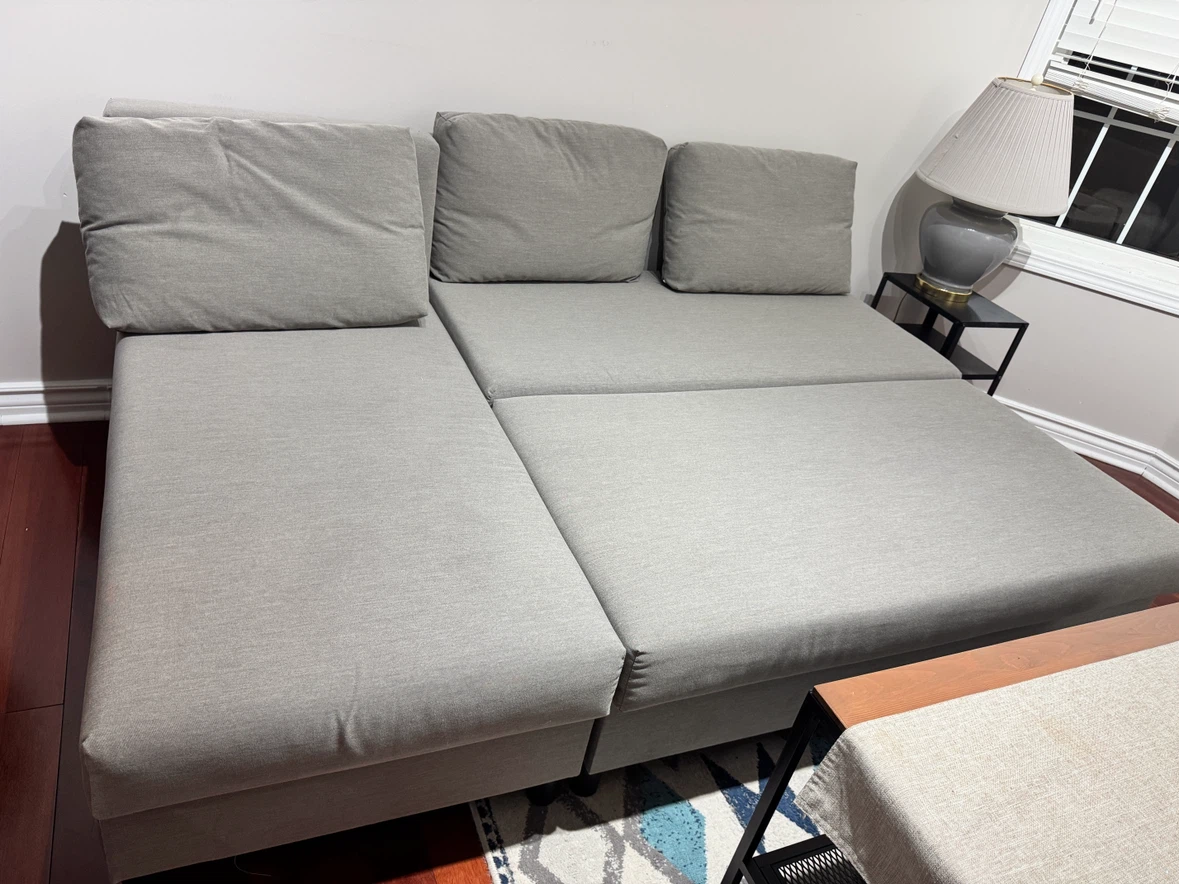 Grey Sectional Sofa with Storage+ middle table - photo 2