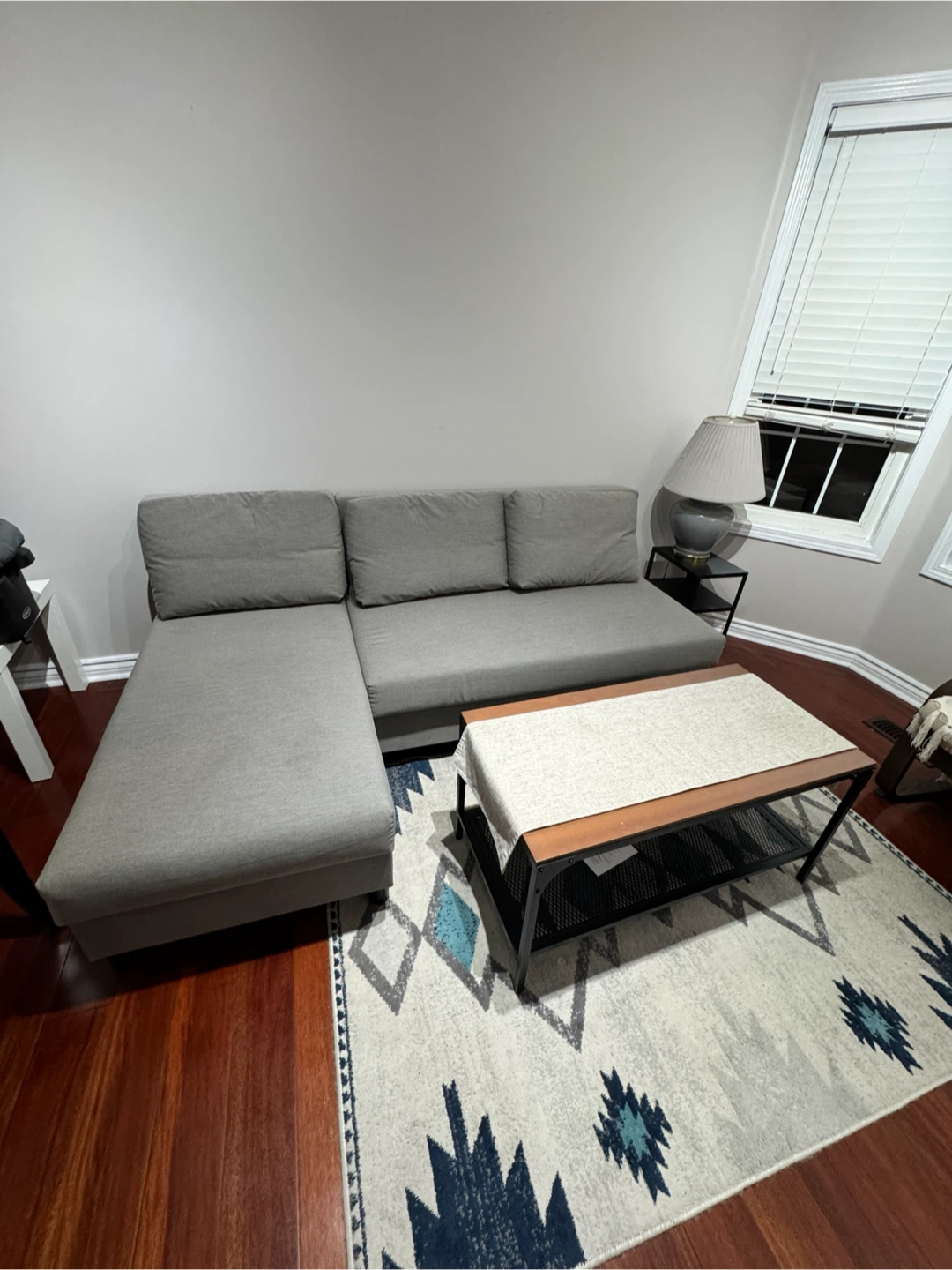 Grey Sectional Sofa with Storage+ middle table - photo 5