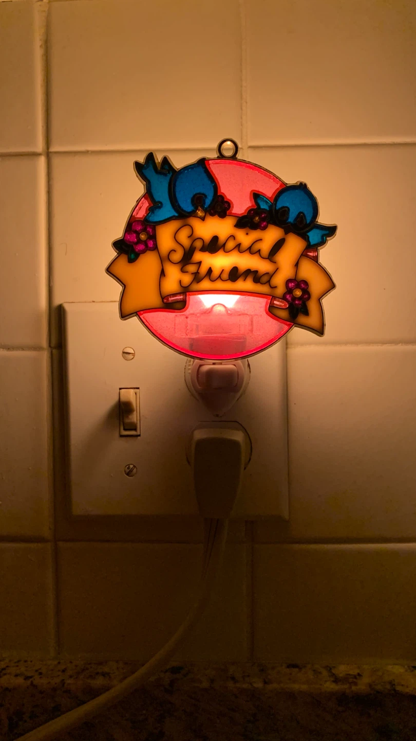 Night Light Faux Stained Glass “Special Friend” - photo 2
