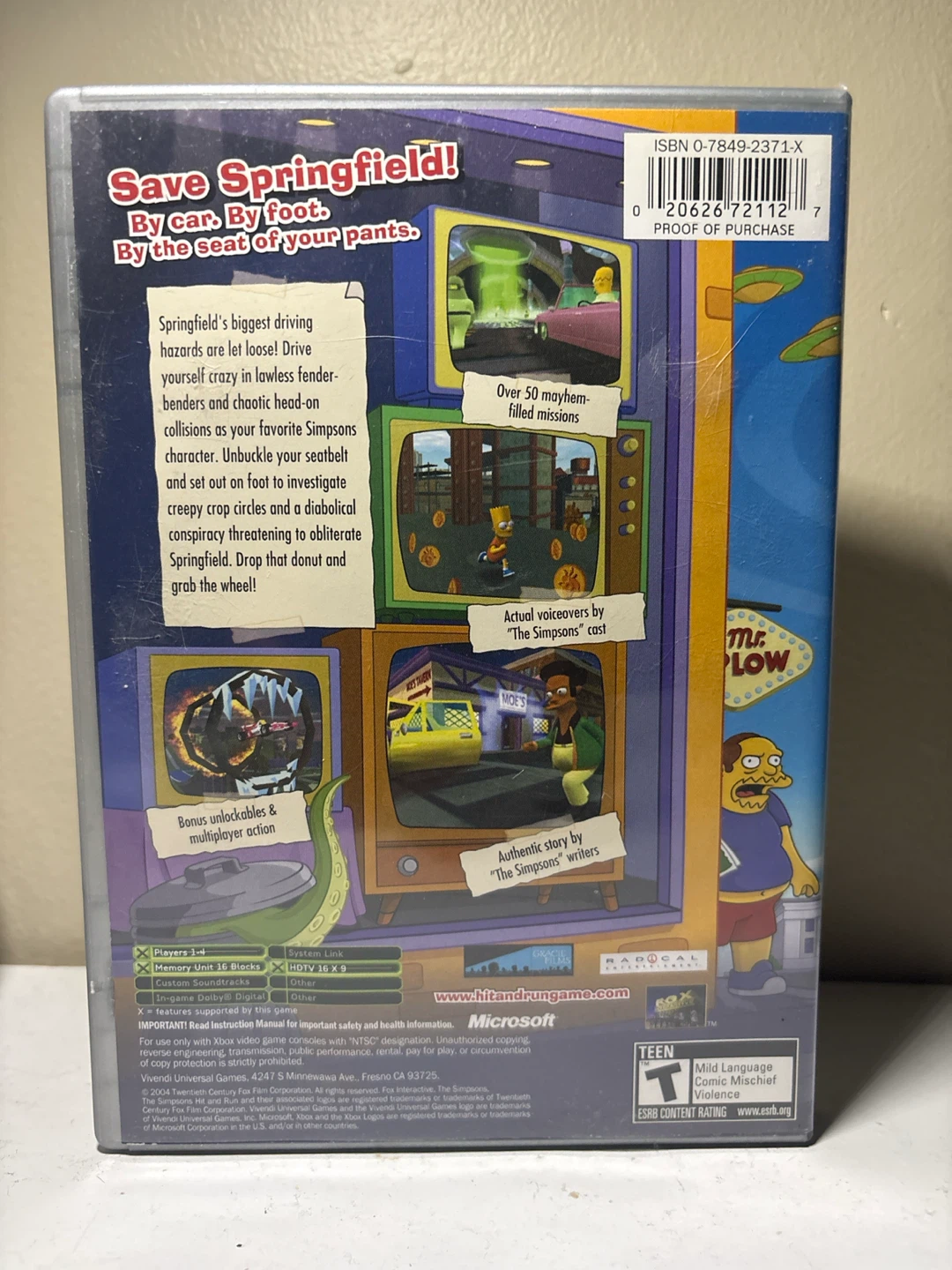 The Simpsons Hit & Run Xbox Platinum Hits - photo 2