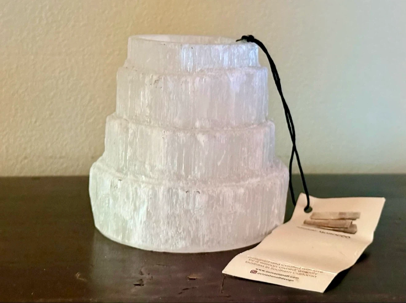 NWT Moroccan Selenite Crystal 4 Tier Candle Holder - photo 4