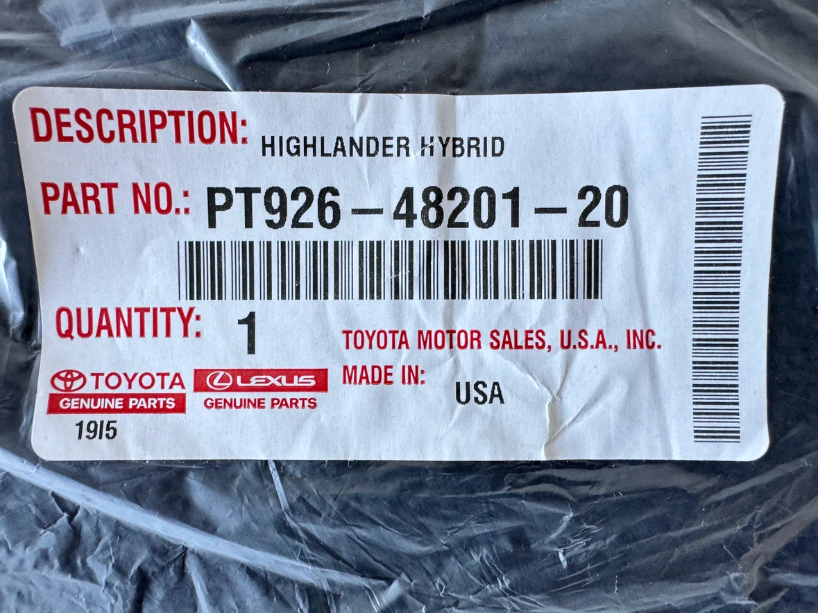 2026 Toyota Highlander Hybrid Floor Mat PT926-48201-20 - photo 2