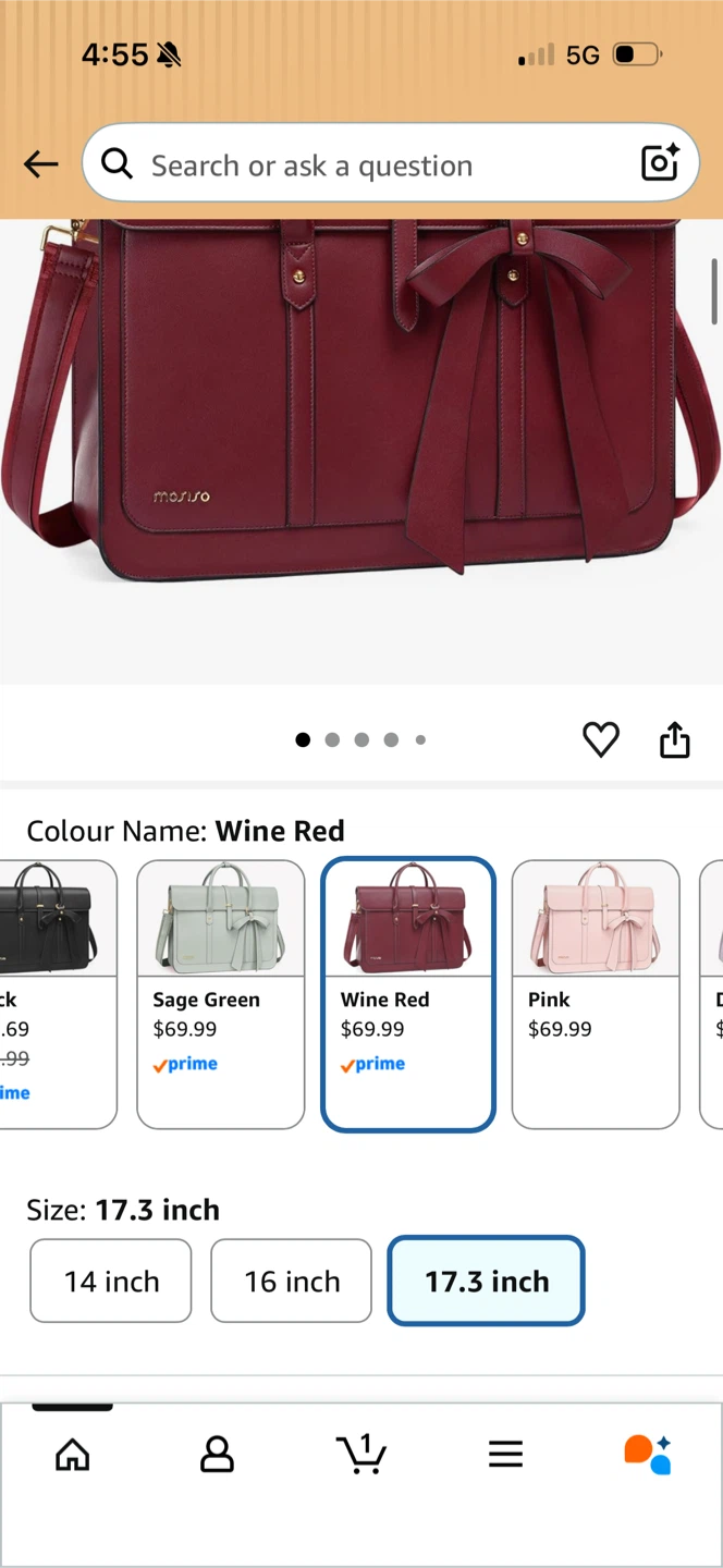 Morizo Wine Red Laptop Bag - 17.3 inch - photo 2