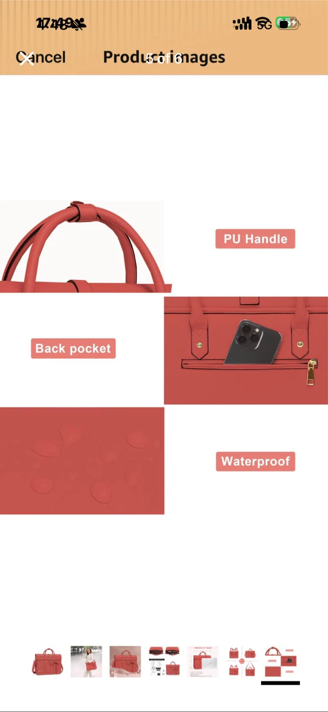Morizo Wine Red Laptop Bag - 17.3 inch - photo 3