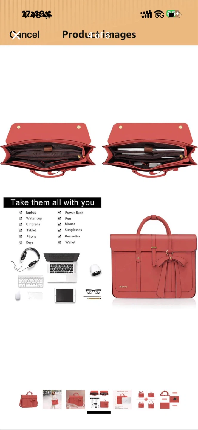 Morizo Wine Red Laptop Bag - 17.3 inch - photo 5