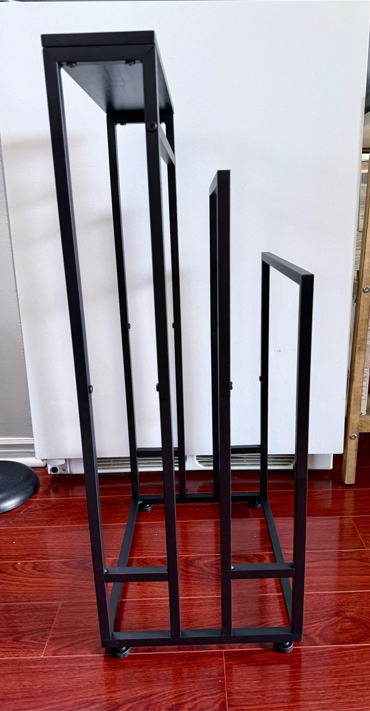 Black 3-Tier Towel Rack with Shelf - photo 5