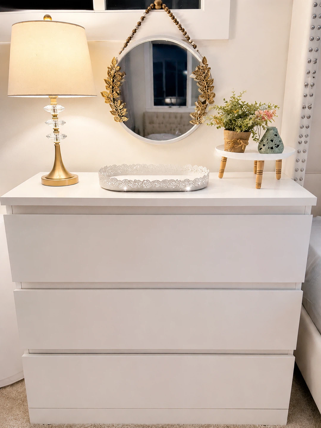 Ikea White 3-Drawer Dresser