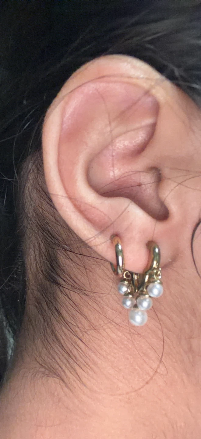 Gold pearl mini earrings 🔥 - photo 3