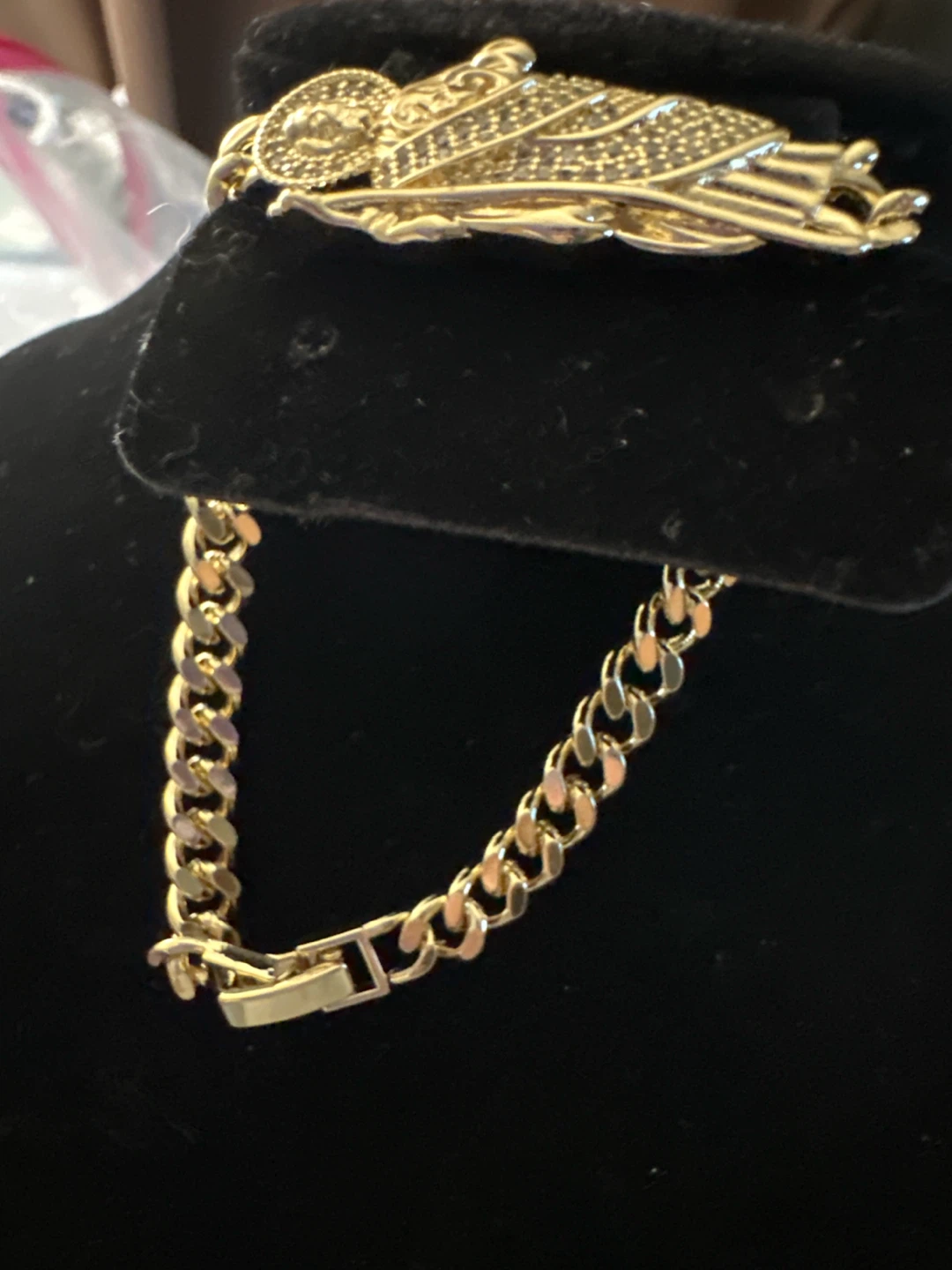 Gold-laminated San Jude bracelet with religious figure - photo 3
