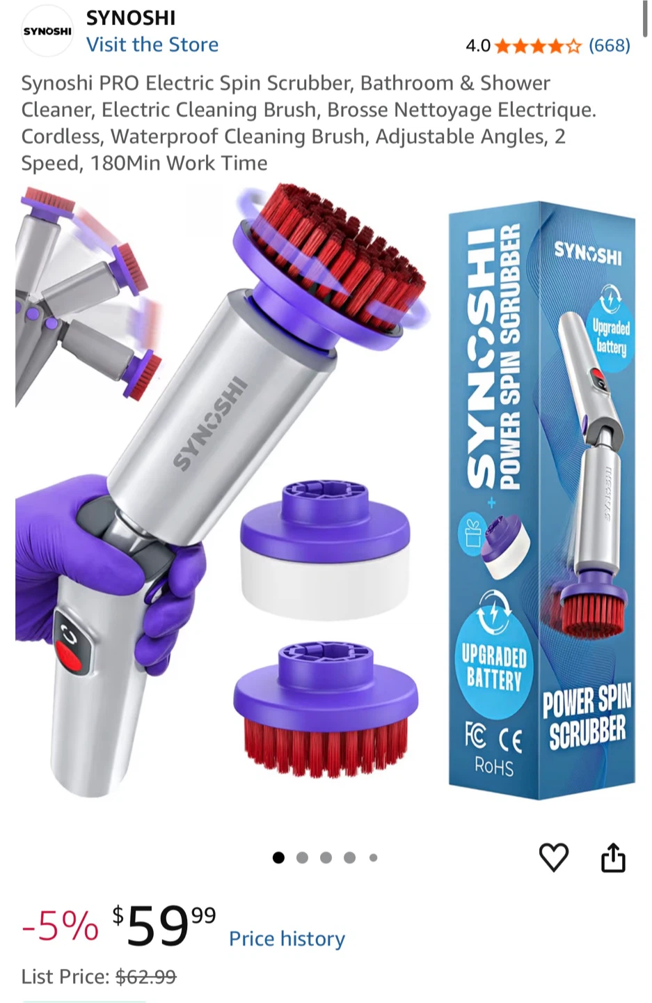 Synoshi Power Spin Scrubber