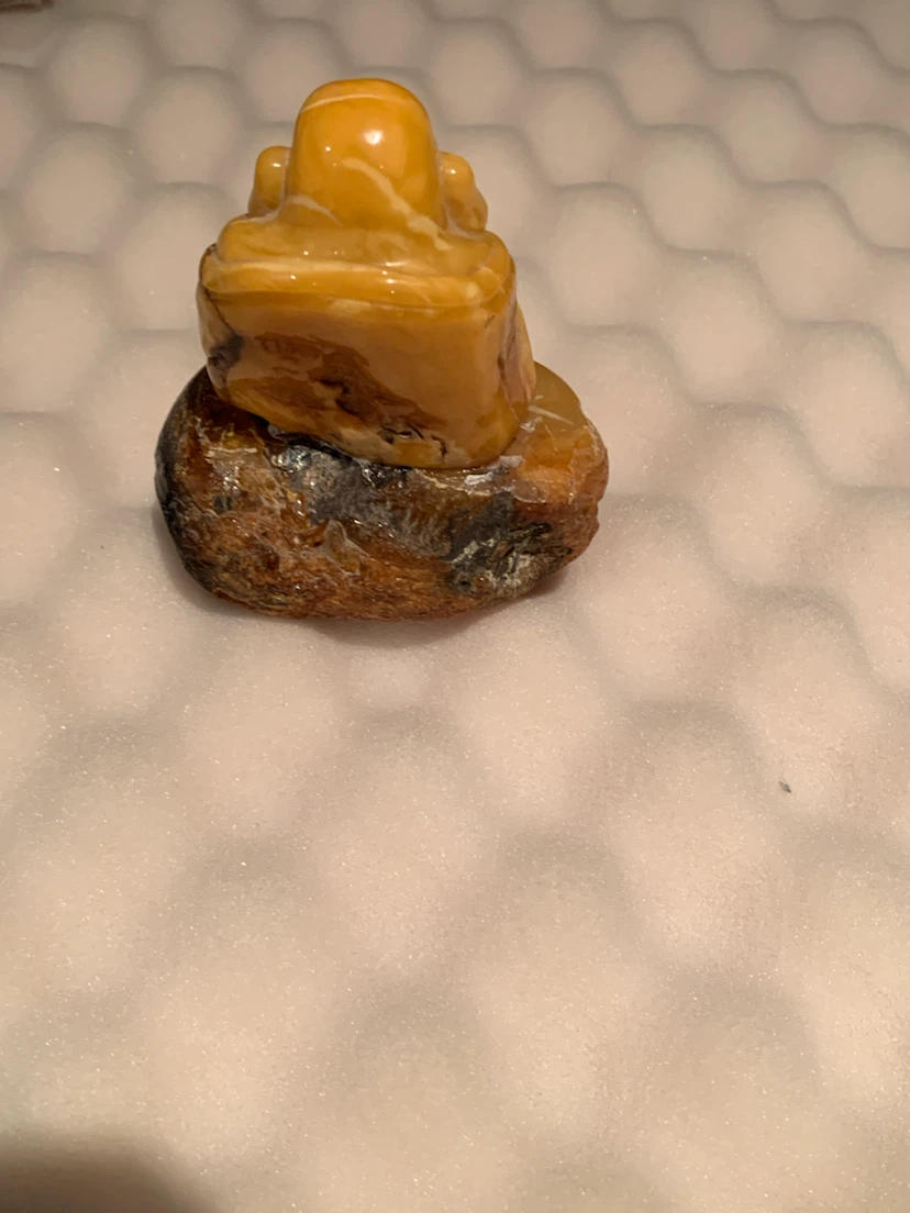 Carved Buddha Figurine on Stone Base - photo 2