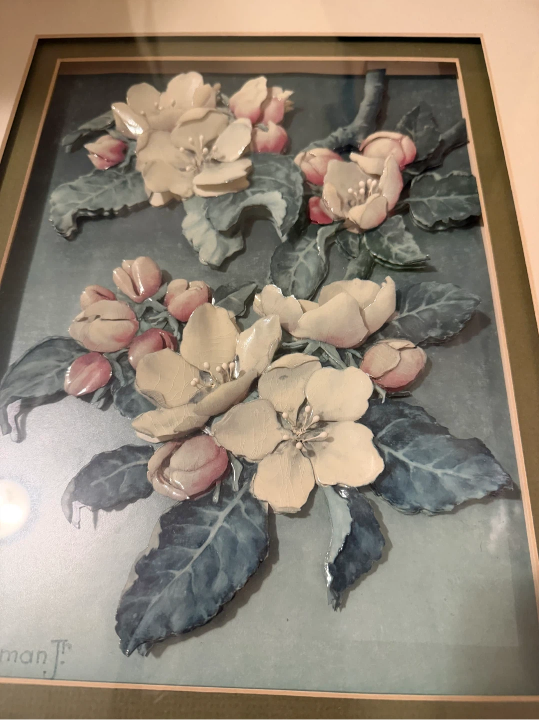Vintage 3D Shadowbox Floral Frames - by J. Voerman Jr.