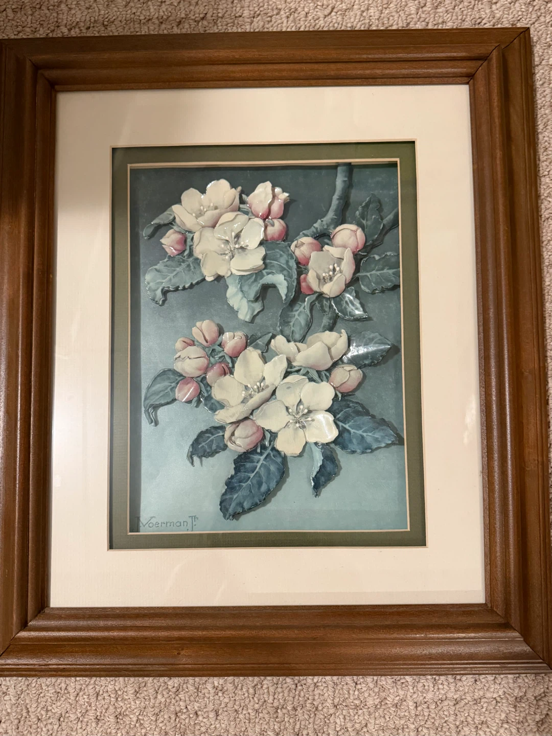 Vintage 3D Shadowbox Floral Frames - by J. Voerman Jr. - photo 2