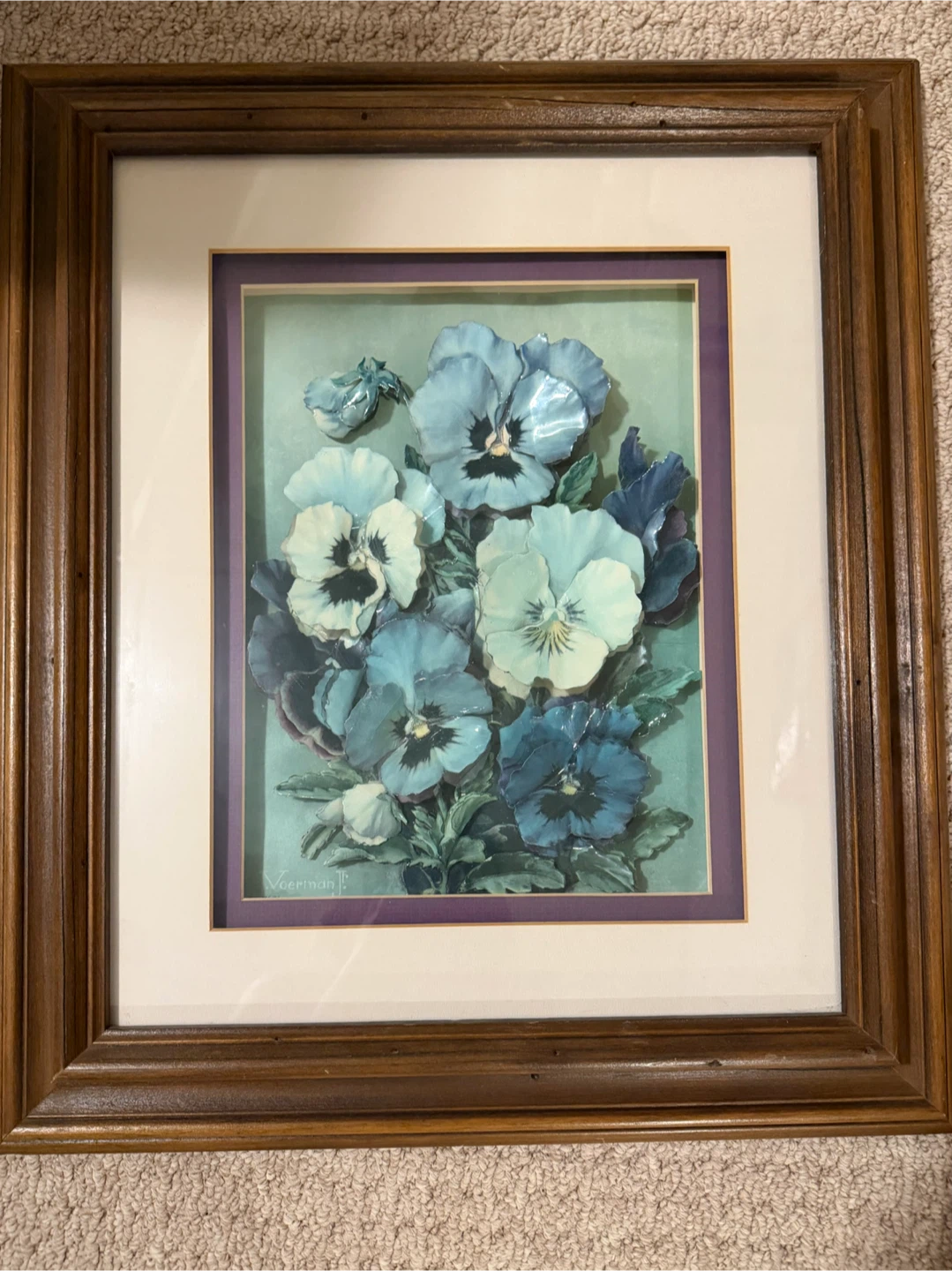 Vintage 3D Shadowbox Floral Frames - by J. Voerman Jr. - photo 3