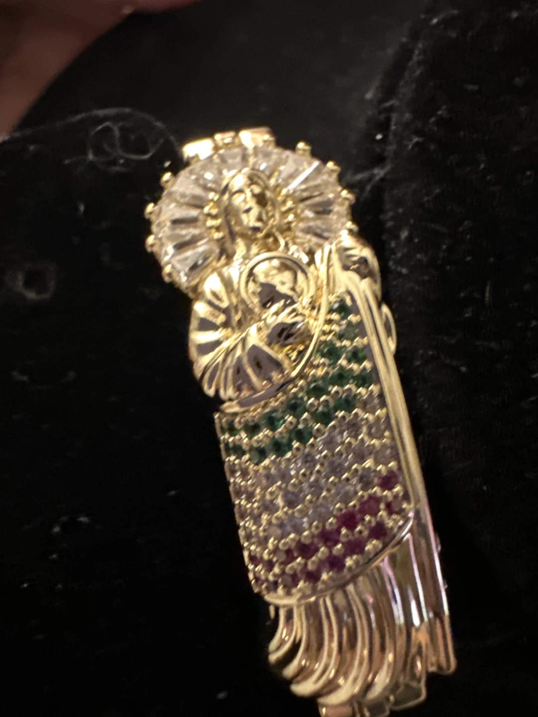 14k Gold laminated Religious San Benito Pendant with Chain - photo 2