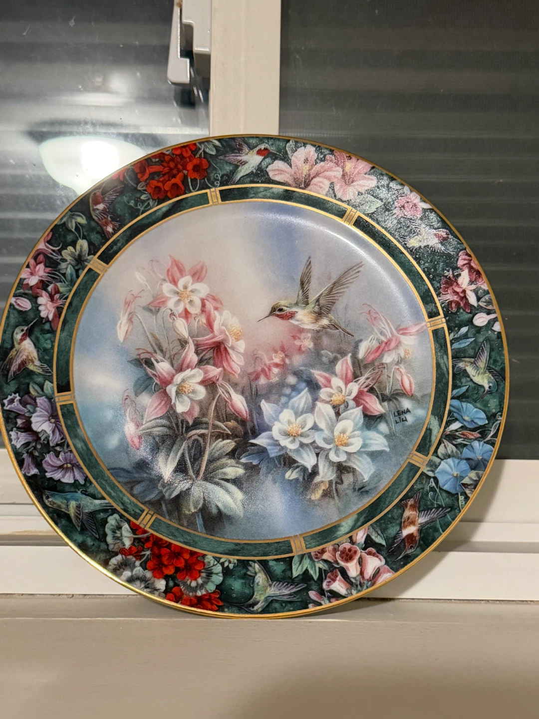 Lena Liu Vintage Hummingbird Collector Plates