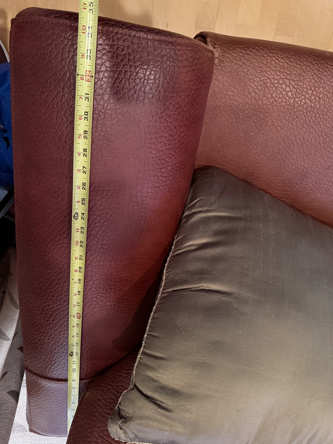 Set of 3 Brown Leather Sofa - photo 5