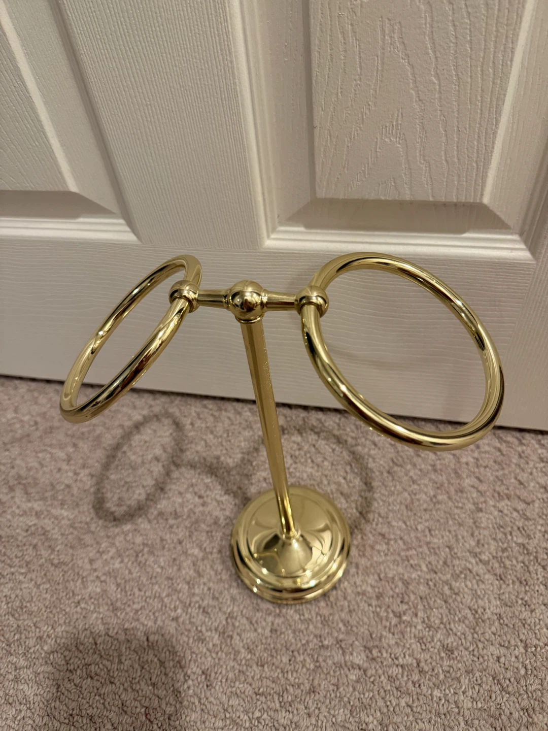 Gold Double Towel Ring Holder