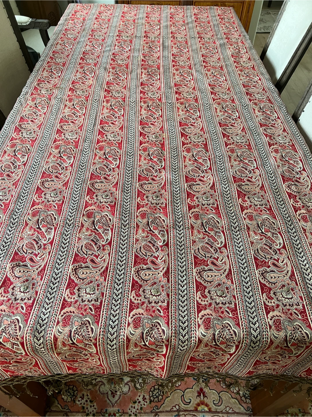 Red Paisley Tablecloth